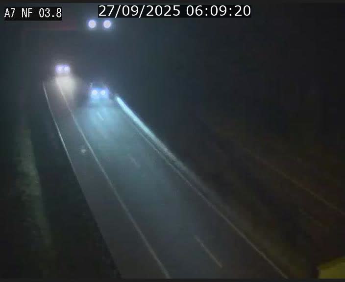 Webcam autoroute A7 au Luxembourg à la sortie du Tunnel Stafelter vers le Nord