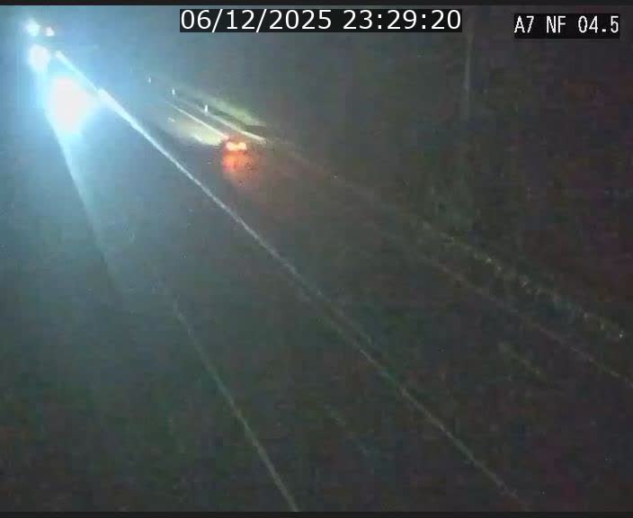 Caméra autoroute Luxembourg A7 - Passage à gibier Rëngelbour - direction Tunnel Grouft