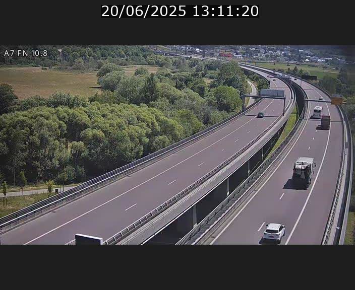 Caméra trafic Luxembourg - A7, Tunnel Gousselerbierg, sortie sud, direction rond-point Lorentzweiler (BK 10.8)