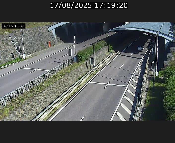 Caméra trafic Luxembourg - A7, Tunnel Gousselerbierg, entrée nord, direction Lorentzweiler