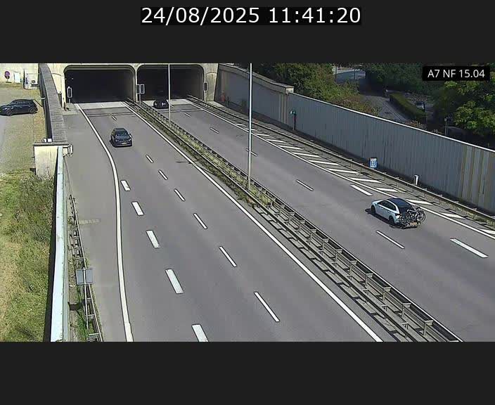 Caméra trafic Luxembourg - A7, Tunnel Mersch, entrée sud, direction Ettelbruck
