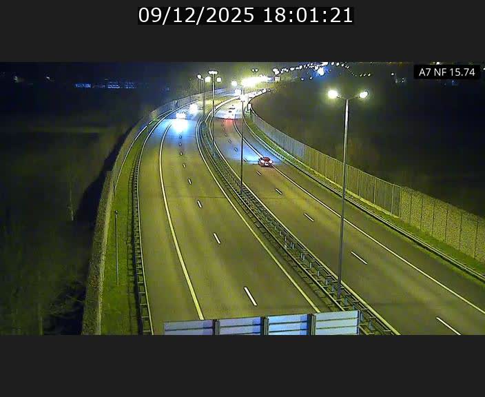 Caméra trafic Luxembourg - A7, Tunnel Mersch, entrée nord, direction Lorentzweiler