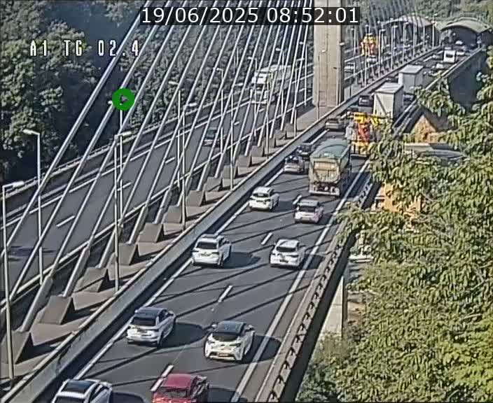 Traffic live webcam Luxembourg Sandweiler - A1 direction Luxembourg-ville - BK 2.4