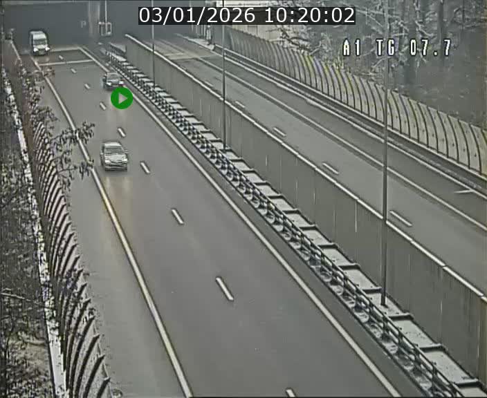 Traffic live webcam Luxembourg Kirchberg - A1 direction Luxembourg-ville - BK 7.7