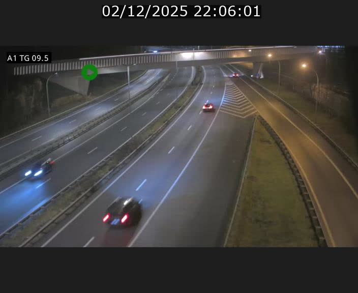 Traffic live webcam Luxembourg Jonction Grünewald - A1 direction Luxembourg-ville - BK 9.5