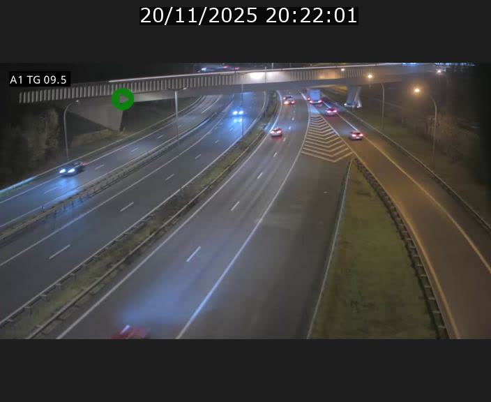 Traffic live webcam Luxembourg Jonction Grünewald - A1 direction Luxembourg-ville - BK 9.5