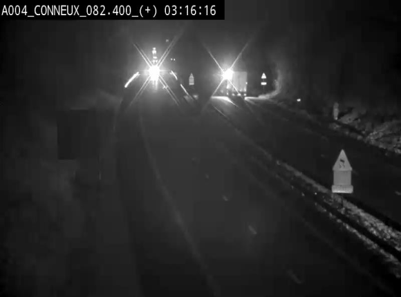 Webcam à hauteur de Conneux sur l'E411 en direction du sud de la Belgique