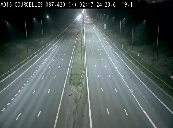 Webcam autoroute Belgique - Viesville - E42 direction Mons - BK 84.35