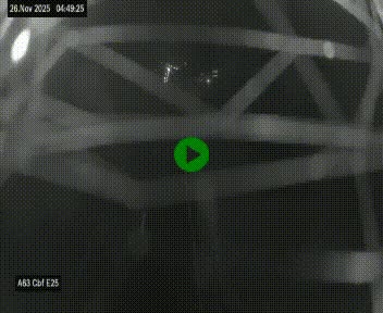 Webcam autoroute A63 en périphérie de Bordeaux au sud-est de la ville, en provenance du bassin d'Arcachon. Vue orientée vers Bordeaux