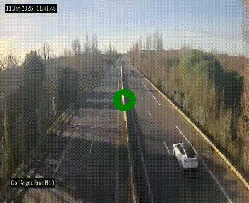 Webcam routière à la fin de la N10, en périphérique ouest d'Angouleme, proche de la jonction avec l'A10
