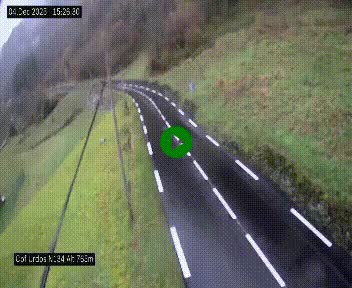 Webcam dans les Pyrénées Atlantique au niveau du col d'Urdos et du fort du Pourtalet sur la N134, en direction du Col et du tunnel du Somport, à 765 mètres d'altitude