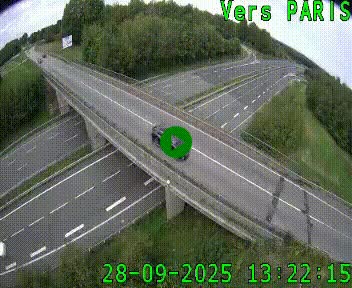 Clone of Caméra routière sur l'autoroute A20 au nord de Limoges, à la jonction avec la N520. Vue orientée vers Paris