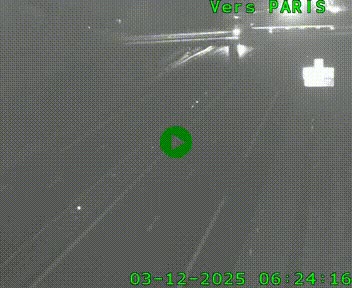 Caméra routière sur l'autoroute A20 au nord de Limoges, à la jonction avec la N520. Vue orientée vers Paris