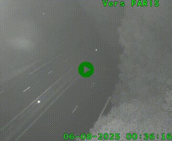 Caméra routière sur l'autoroute A20 au nord de Limoges, à la jonction avec la N520. Vue orientée vers Paris