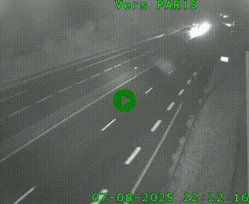 Caméra routière sur l'autoroute A20 à Saint-Hilaire-Bonneval, au sud de Limoges. Vue orientée vers Paris