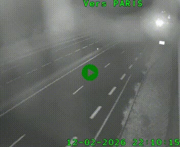 Caméra routière sur l'autoroute A20 à Saint-Hilaire-Bonneval, au sud de Limoges. Vue orientée vers Paris