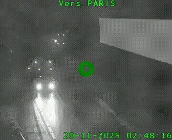 Caméra routière sur l'autoroute A20 à Brive-la-Gaillarde, à la jonction avec l'A89. Vue orientée vers Paris