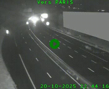 Caméra routière sur l'autoroute A20 à Brive-la-Gaillarde, à la jonction avec l'A89. Vue orientée vers Paris