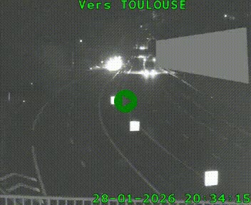 Caméra routière sur l'autoroute A20 à Noailles, en périphérie de Brive-la-Gaillarde. Vue orientée vers Toulouse