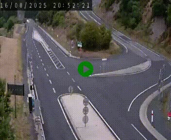 Webcam routière sur la N122 au niveau du Tunnel du Lioran. Vue de l'entrée côté Aurillac.