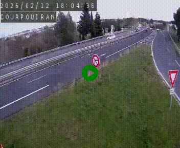 Caméra routière France - N109, Courpouiran - La plaine, en direction de Clermont l'Hérault, à la sortie de Montpellier