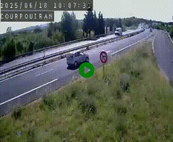 Caméra routière France - N109, Courpouiran - La plaine, en direction de Clermont l'Hérault, à la sortie de Montpellier