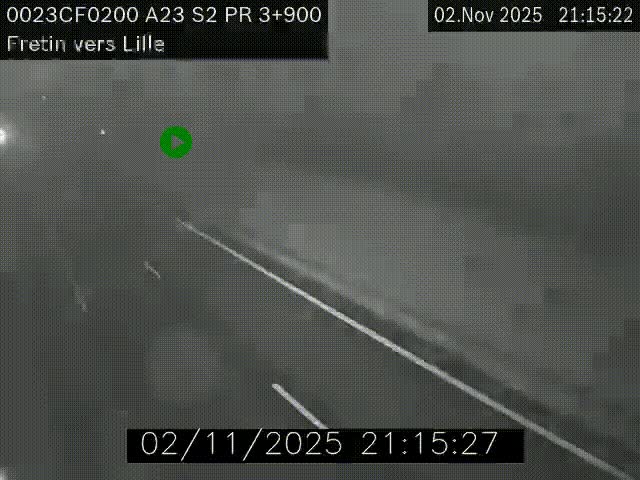 Webcam autoroute A23 à hauteur de Fretin. Vue orientée vers Lille
