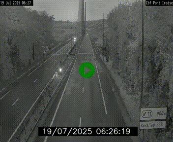 Webcam sur la N165 après le Pont de l'Iroise, à l'entrée de Brest