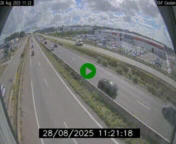Webcam sur la N165 à hauteur de Caudan, dans le Morbihan.