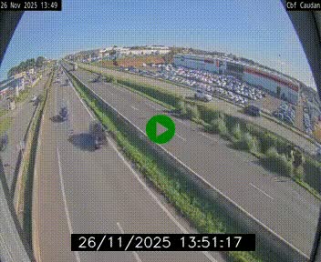 Webcam sur la N165 à hauteur de Caudan, dans le Morbihan.