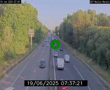 Webcam sur le périphérique de Nantes (N844) entre la Porte de Saint-Luce et la Porte d'Anjou, à l'est de la ville
