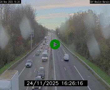 Webcam sur le périphérique de Nantes (N844) entre la Porte de Saint-Luce et la Porte d'Anjou, à l'est de la ville