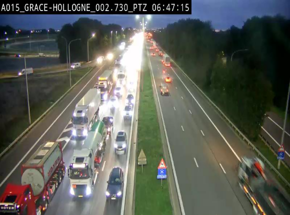 Caméra trafic Belgique - Grâce-Hollogne - E42, jonction avec A604, direction Loncin/Aéroport de Liège -  BK 3.2