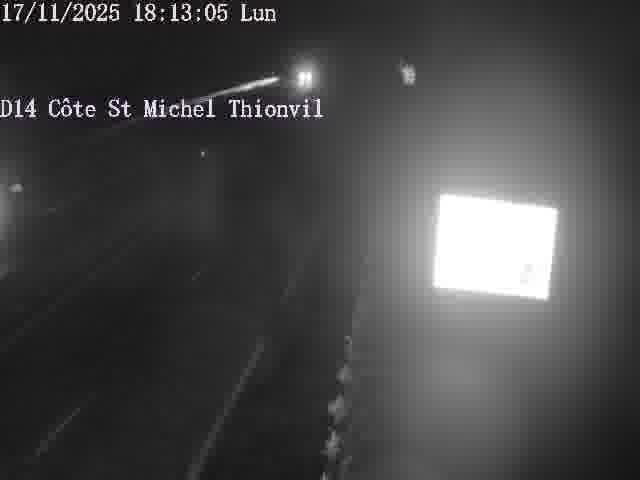 Webcam sur la D14, dans la côte Saint-Michel. Vue orientée vers Thionville
