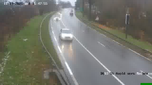 Webcam sur la D603 située à proximité de Saint-Avold. Vue orientée vers Macheren.