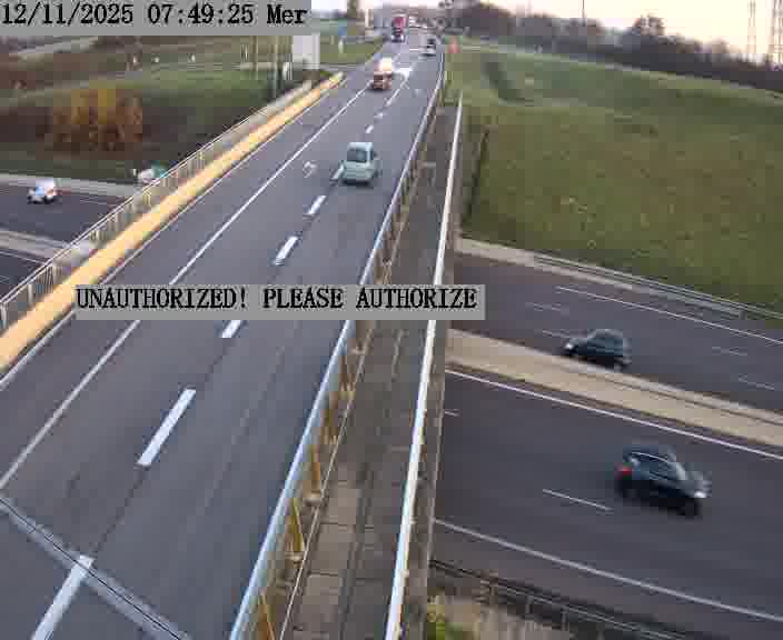 Caméra de trafic sur D1 (France) à Argancy, orientée vers Thionville, permettant d’évaluer fluidité, incidents et densité automobile.