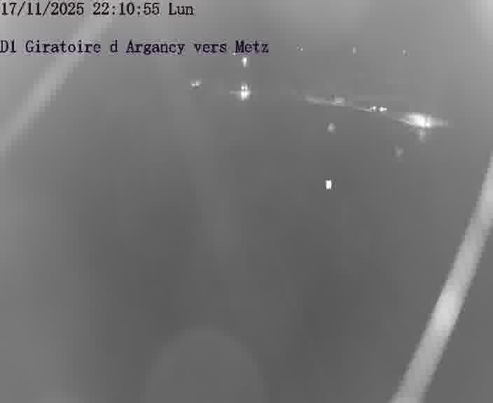 Webcam installée le long de D1 (France) à Argancy, pointée vers Metz, utile pour suivre précisément les conditions de trafic.