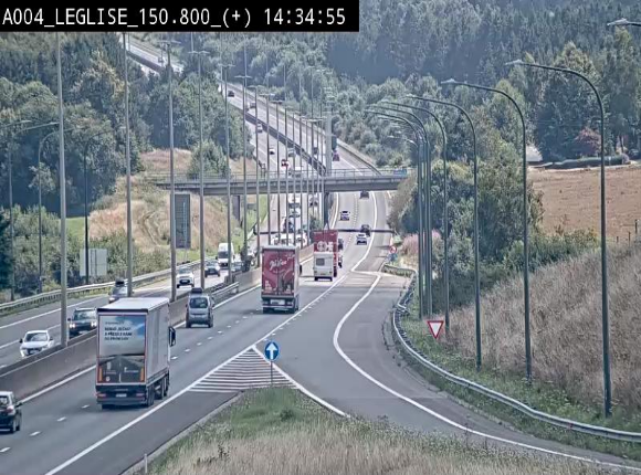 Caméra autoroute Belgique - Côte de Léglise, E411(A4) direction Luxembourg