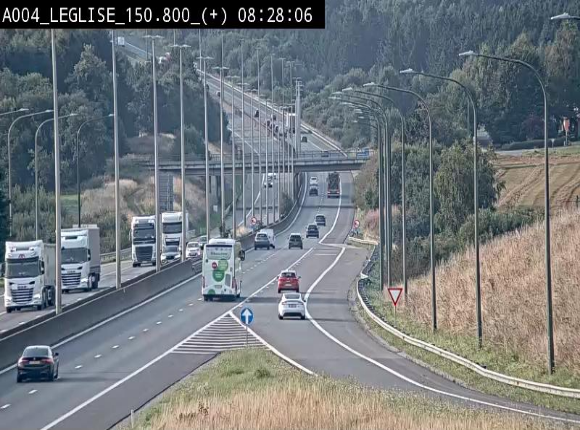 Caméra autoroute Belgique - Côte de Léglise, E411(A4) direction Luxembourg