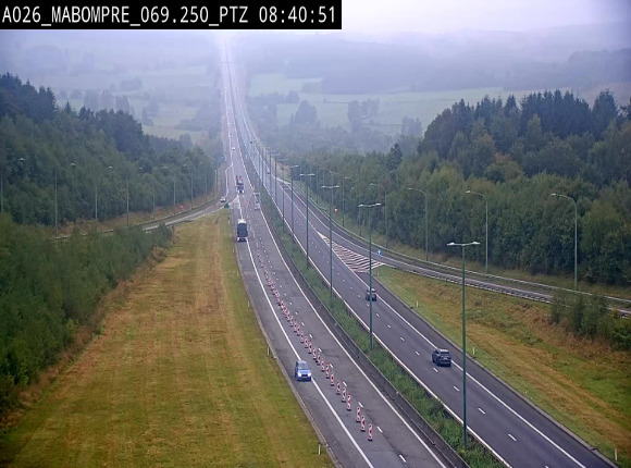 Webcam E25 (A26) à Mabompré. Vue orientée vers Liège