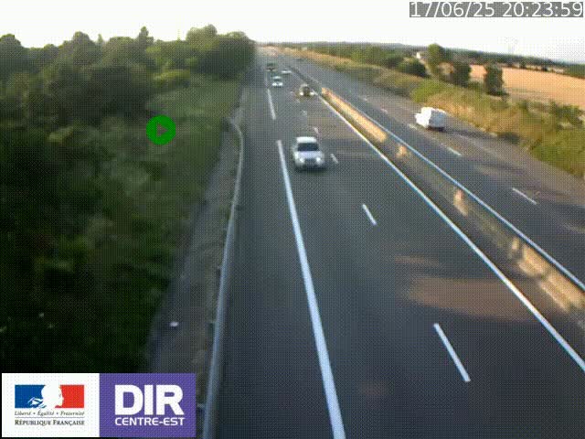 Webcam sur le contournement de Valence, sur la Nationale 7, à la jonction avec la N532, caméra orientée vers Grenoble