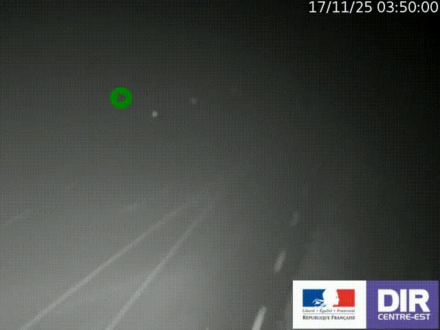 Webcam sur le col Pin Bouchain, vue orientée vers Roanne, en provenance de Lyon sur la nationale 7 (N7)