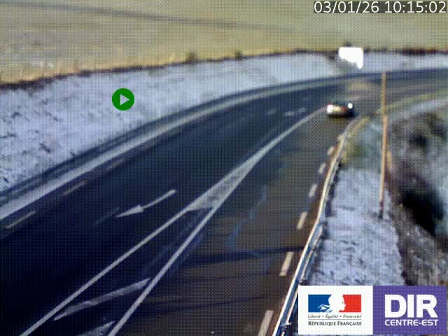 Webcam sur le col Pin Bouchain, vue orientée vers Roanne, en provenance de Lyon sur la nationale 7 (N7)
