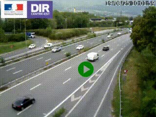 Webcam sur la Nationale 201 à hauteur de la sortie Chambéry-Nord, avant à la jonction entre l'A41 et l'A43, en direction de Lyon