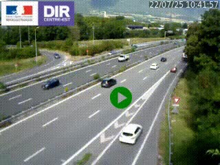Webcam sur la Nationale 201 à hauteur de la sortie Chambéry-Nord, avant à la jonction entre l'A41 et l'A43, en direction de Lyon