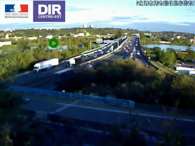 Webcam autoroute sur A450 à Pierre-Bénite en direction de Lyon et de l'autoroute A7