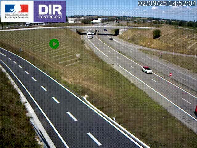 Webcam sur le contournement de Valence, sur la Nationale 7, caméra orientée vers Lyon