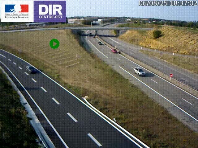 Webcam sur le contournement de Valence, sur la Nationale 7, caméra orientée vers Lyon