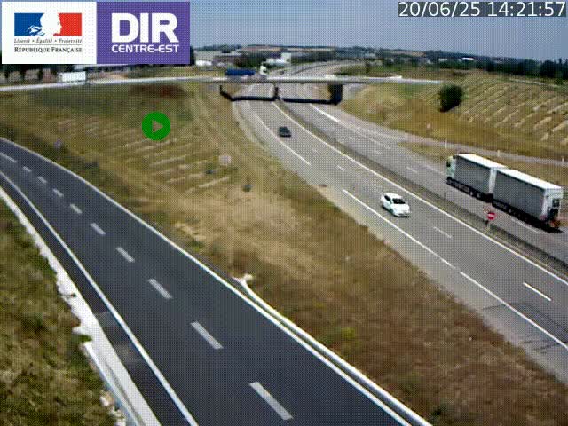 Webcam sur le contournement de Valence, sur la Nationale 7, caméra orientée vers Lyon