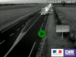 Webcam routière sur la RN7 à hauteur de Toulon-sur-Allier, entre Moulins et Vichy